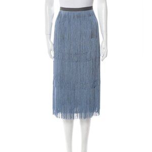 Rachel Comey blue gray gyre fringe skirt